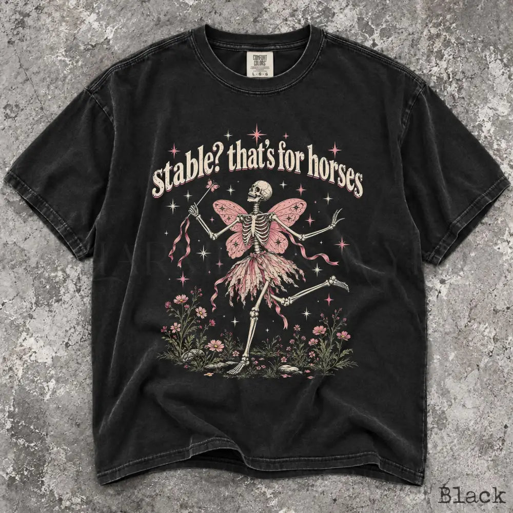 Stable Thats for Horses Comfort Colors Shirt - Black / S - T-Shirt