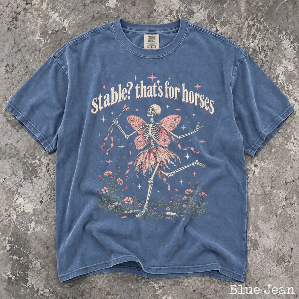 Stable Thats for Horses Comfort Colors Shirt - Blue Jean / S - T-Shirt