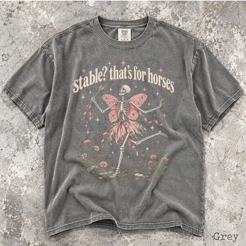 Stable Thats for Horses Comfort Colors Shirt - Grey / S - T-Shirt