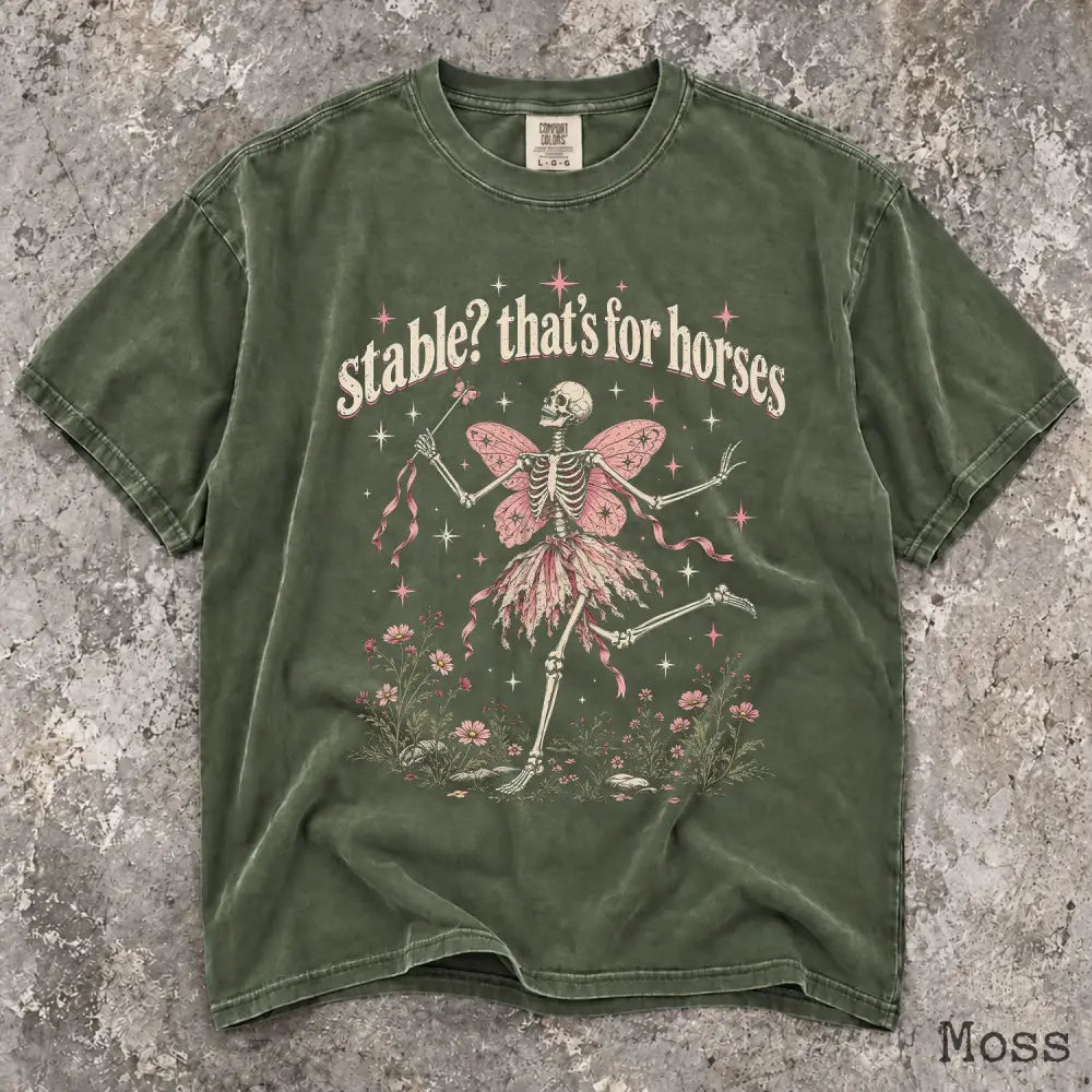 Stable Thats for Horses Comfort Colors Shirt - Moss / S - T-Shirt