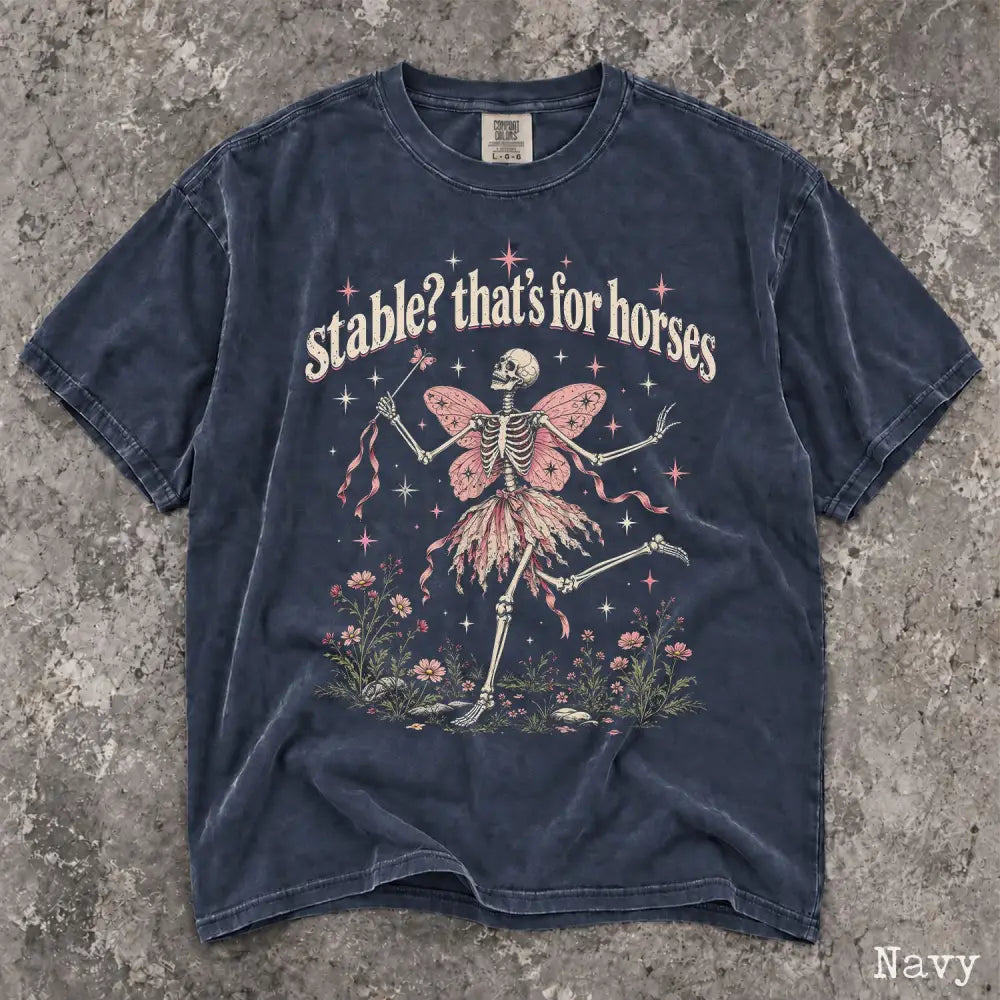 Stable Thats for Horses Comfort Colors Shirt - Navy / S - T-Shirt