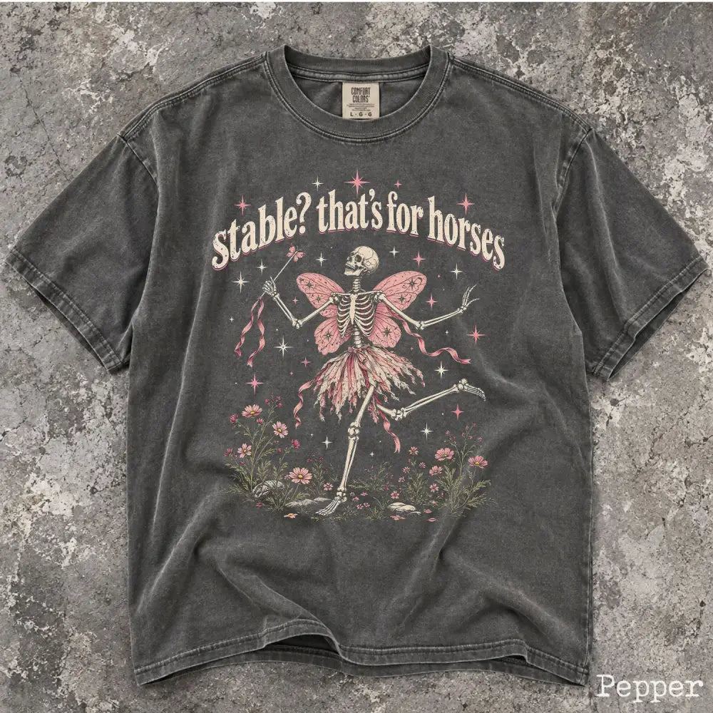 Stable Thats for Horses Comfort Colors Shirt - Pepper / S - T-Shirt
