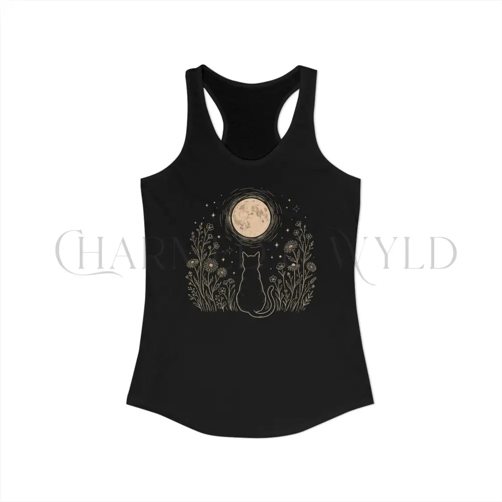 Stargazing Cat Racerback Tank Top - Charmed and Wyld