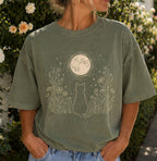 Stargazing Cat Moon T-Shirt