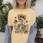 Sunflower Soul Skeleton T-Shirt - T-Shirt