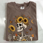 Sunflower Soul Skeleton T-Shirt - Espresso / S - T-Shirt