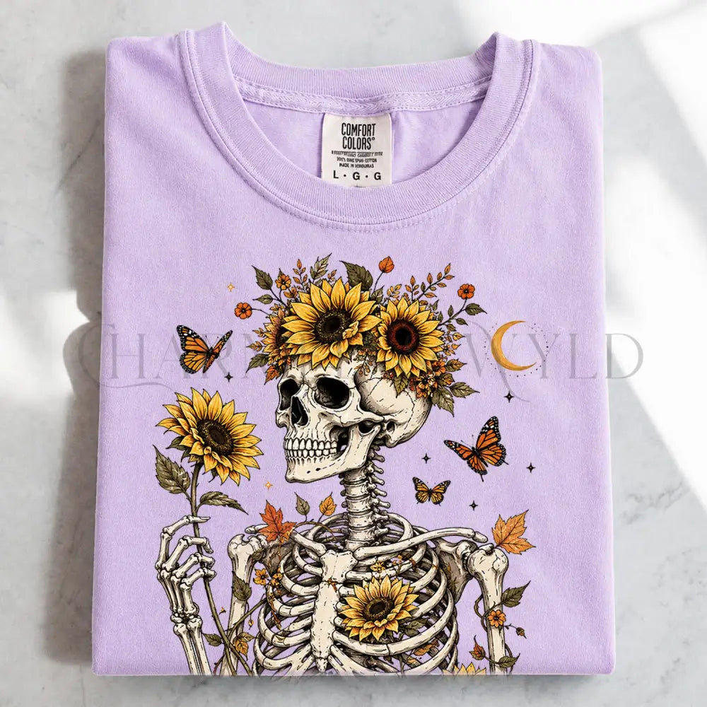 Sunflower Soul Skeleton T-Shirt - Orchid / S - T-Shirt
