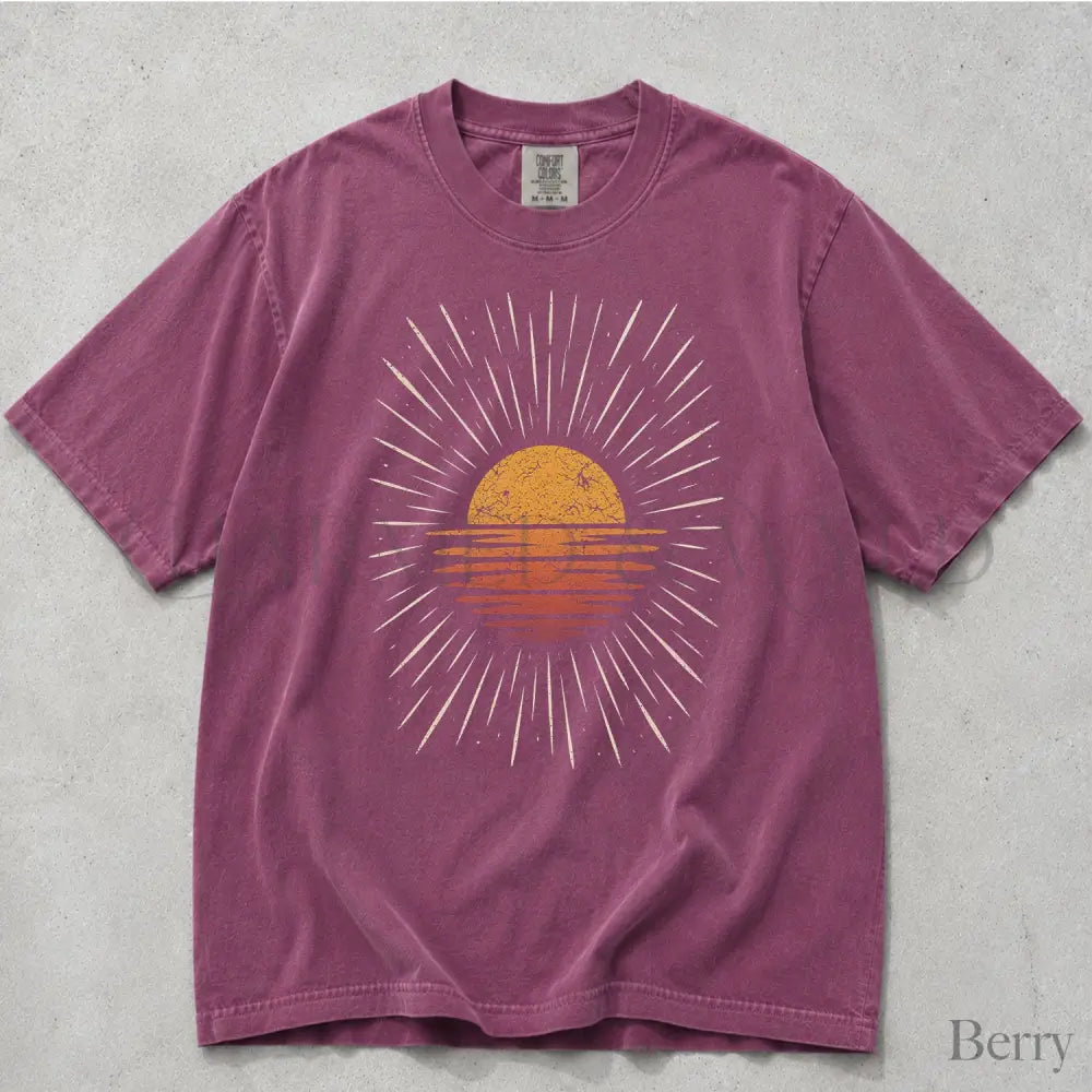 Sunset Burst Comfort Colors T-Shirt - Berry / S - T-Shirt