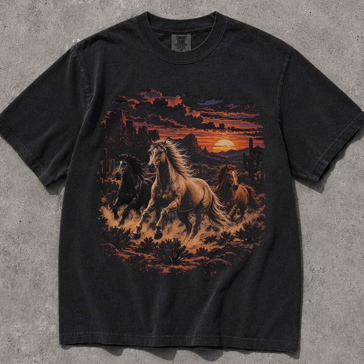 Wild West Horse Comfort Colors T-Shirt