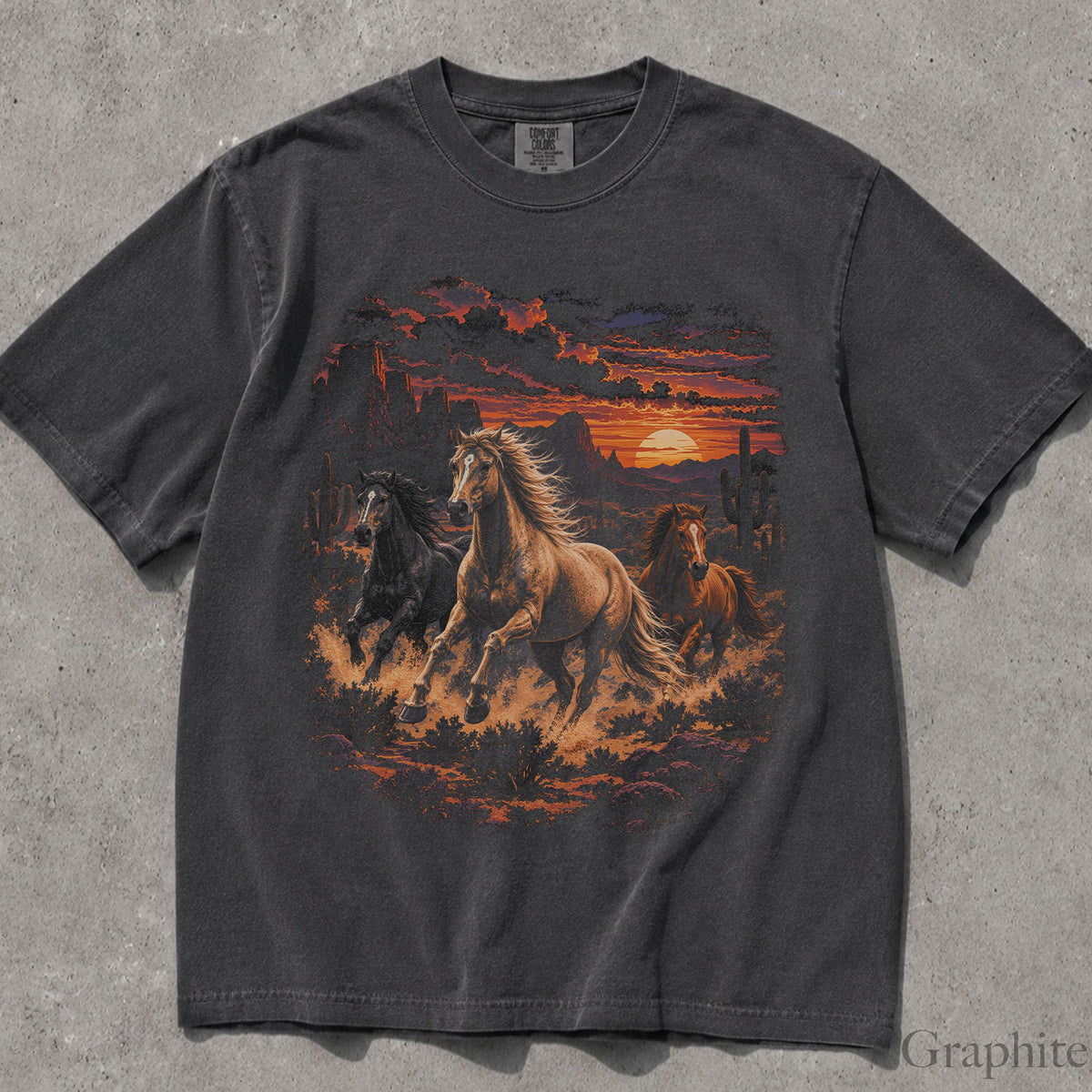 Wild West Horse Comfort Colors T-Shirt
