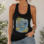 Swimming Cats in Pond Racerback Tank Top - Tank Top