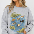 Swimming Cats in Pond Sweatshirt - Sport Grey / S - Sweatshirt