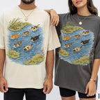 Swimming Cats in Pond T-Shirt - T-Shirt