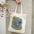 Swimming Cats in Pond Tote Bag - Bags