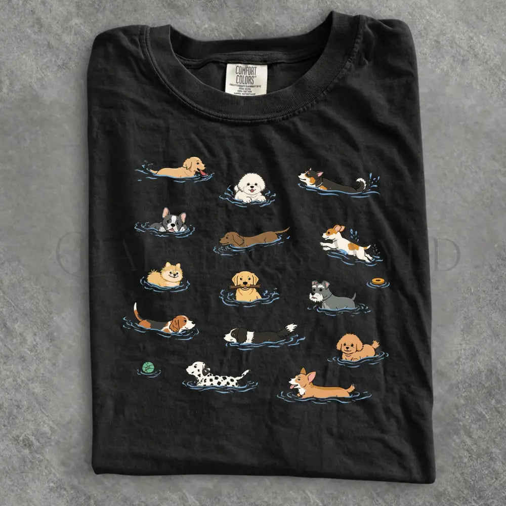 Swimming Dogs Comfort Colors T-Shirt - T-Shirt