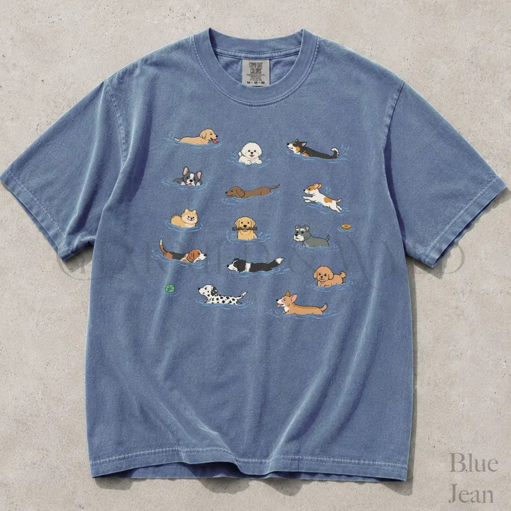 Swimming Dogs Comfort Colors T-Shirt - T-Shirt