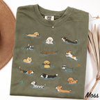 Swimming Dogs Comfort Colors T-Shirt - Moss / S - T-Shirt