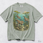Swimming Otter Comfort Colors T-Shirt - Bay / S - T-Shirt
