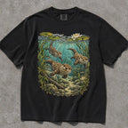 Swimming Otter Comfort Colors T-Shirt - Black / S - T-Shirt