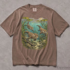 Swimming Otter Comfort Colors T-Shirt - Espresso / S - T-Shirt