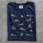 Swimming Otters Comfort Colors T-Shirt - Navy / S - T-Shirt