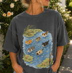 Swimming Cats in Pond T-Shirt