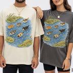 Swimming Cats in Pond T-Shirt