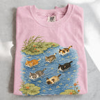 Swimming Cats in Pond T-Shirt