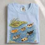 Swimming Cats in Pond T-Shirt