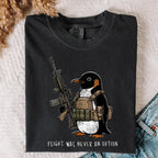 Tactical Penguin Comfort Colors T-Shirt - Black / S - T-Shirt