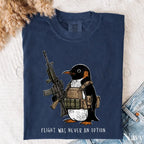 Tactical Penguin Comfort Colors T-Shirt - Navy / S - T-Shirt