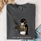 Tactical Penguin Comfort Colors T-Shirt - Pepper / S - T-Shirt