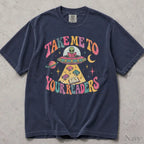 Take Me to Your Readers UFO Comfort Colors T-Shirt - Navy / S - T-Shirt