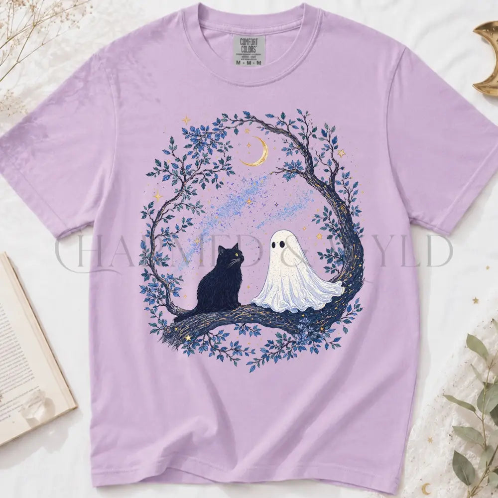 The Cat and The Ghost T-Shirt - T-Shirt