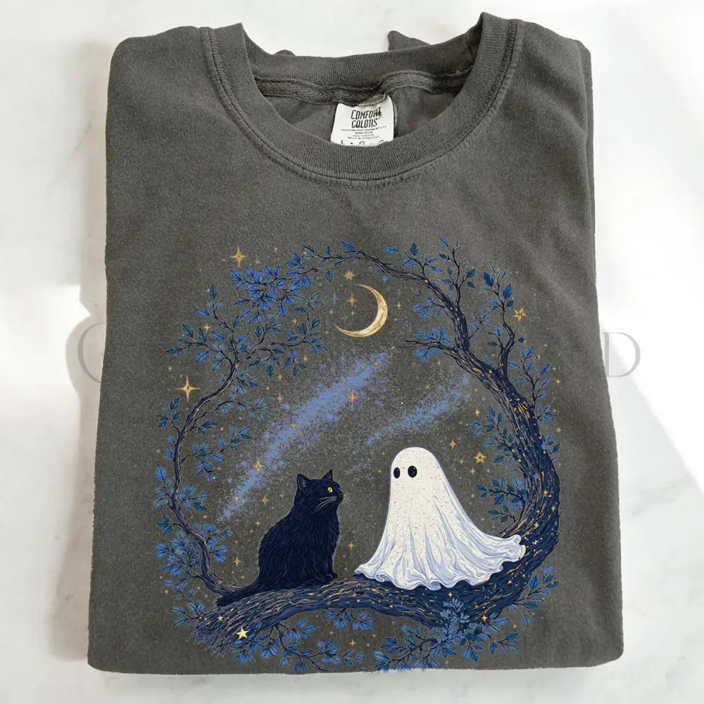 The Cat and The Ghost T-Shirt - T-Shirt