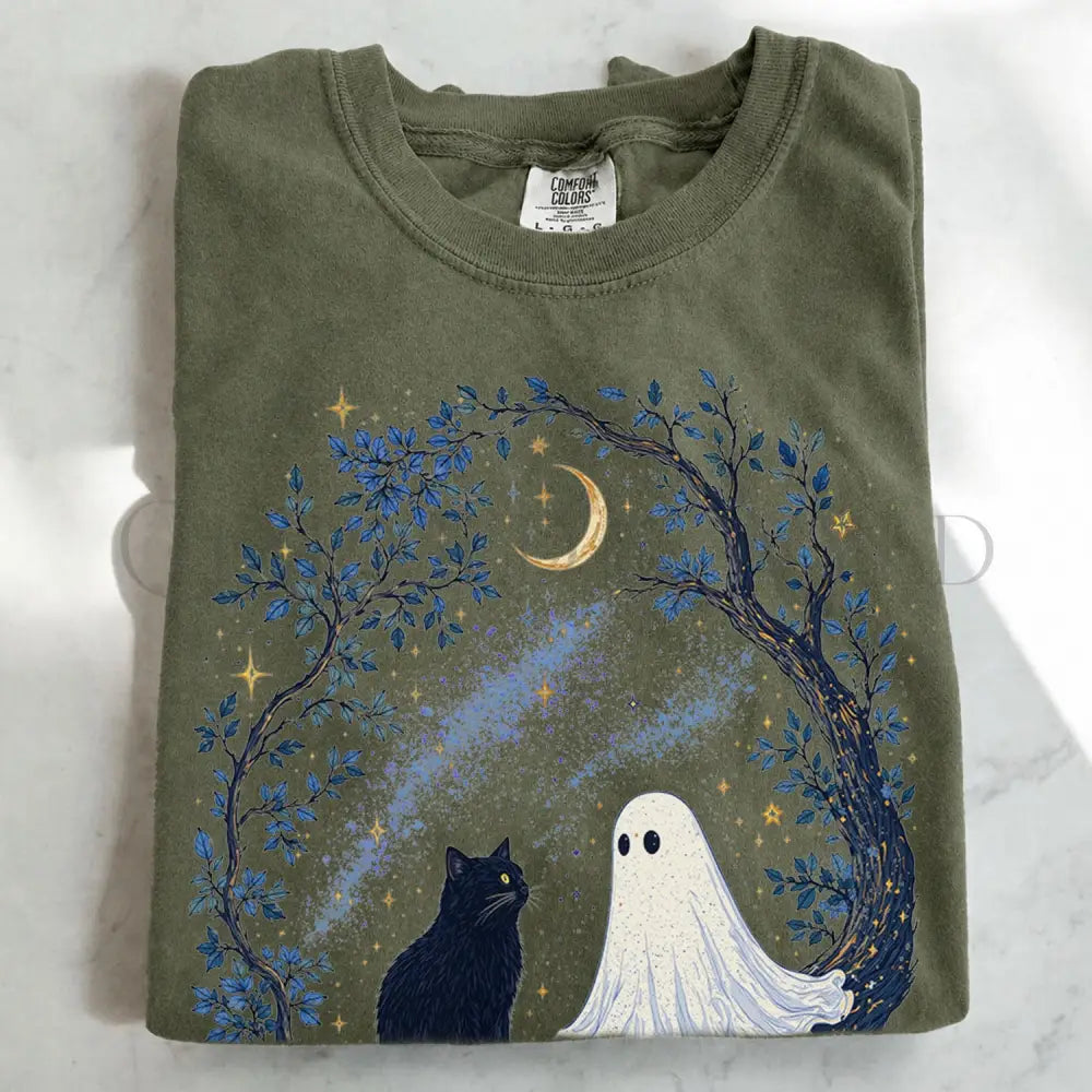 The Cat and The Ghost T-Shirt - T-Shirt