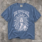 The Female Gaze Medusa Comfort Colors T-Shirt - Blue Jean / S - T-Shirt