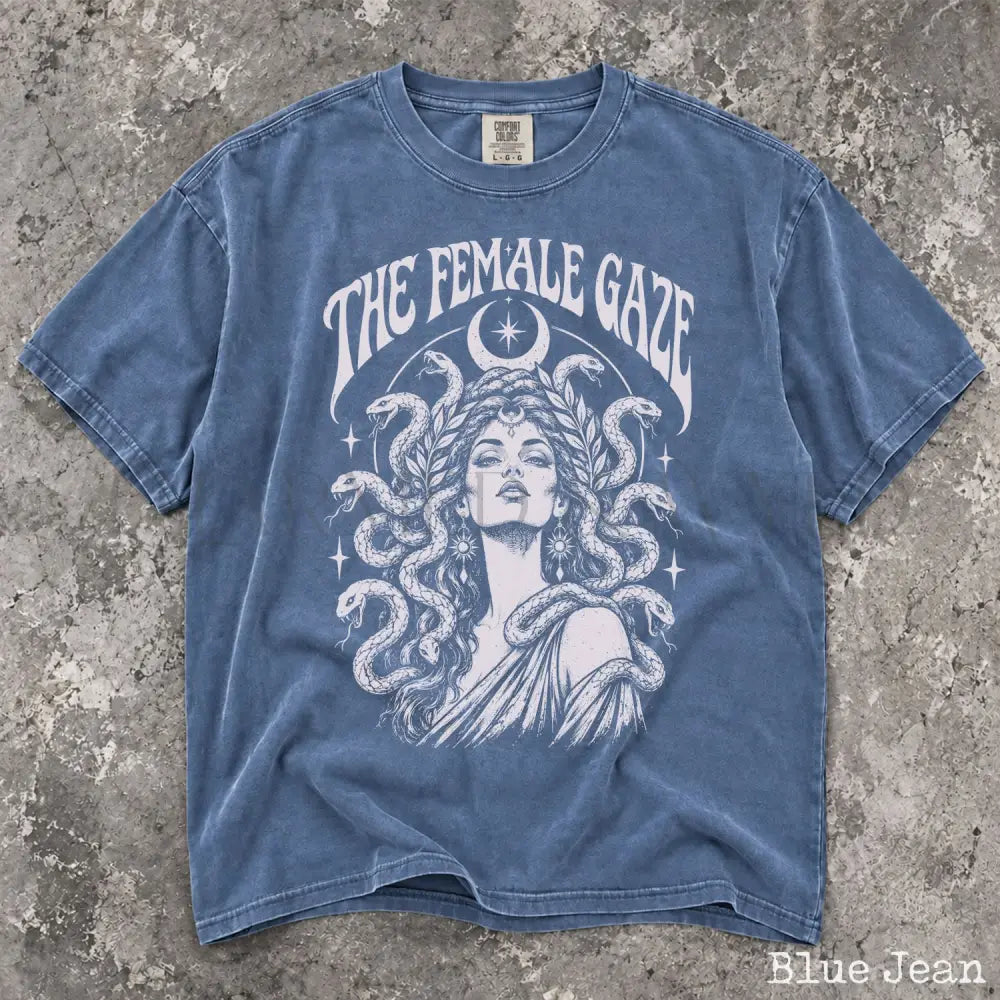 The Female Gaze Medusa Comfort Colors T-Shirt - Blue Jean / S - T-Shirt