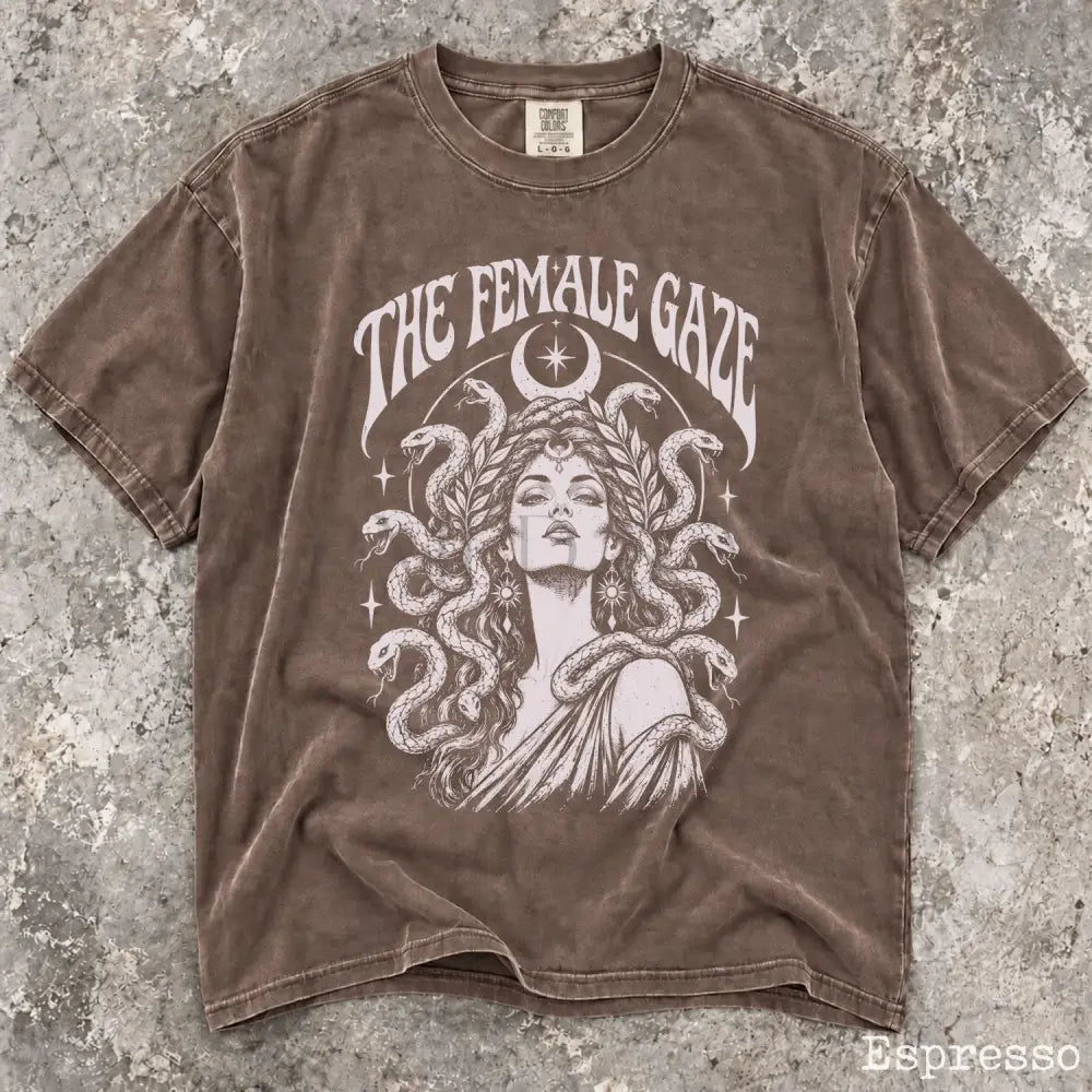 The Female Gaze Medusa Comfort Colors T-Shirt - Espresso / S - T-Shirt
