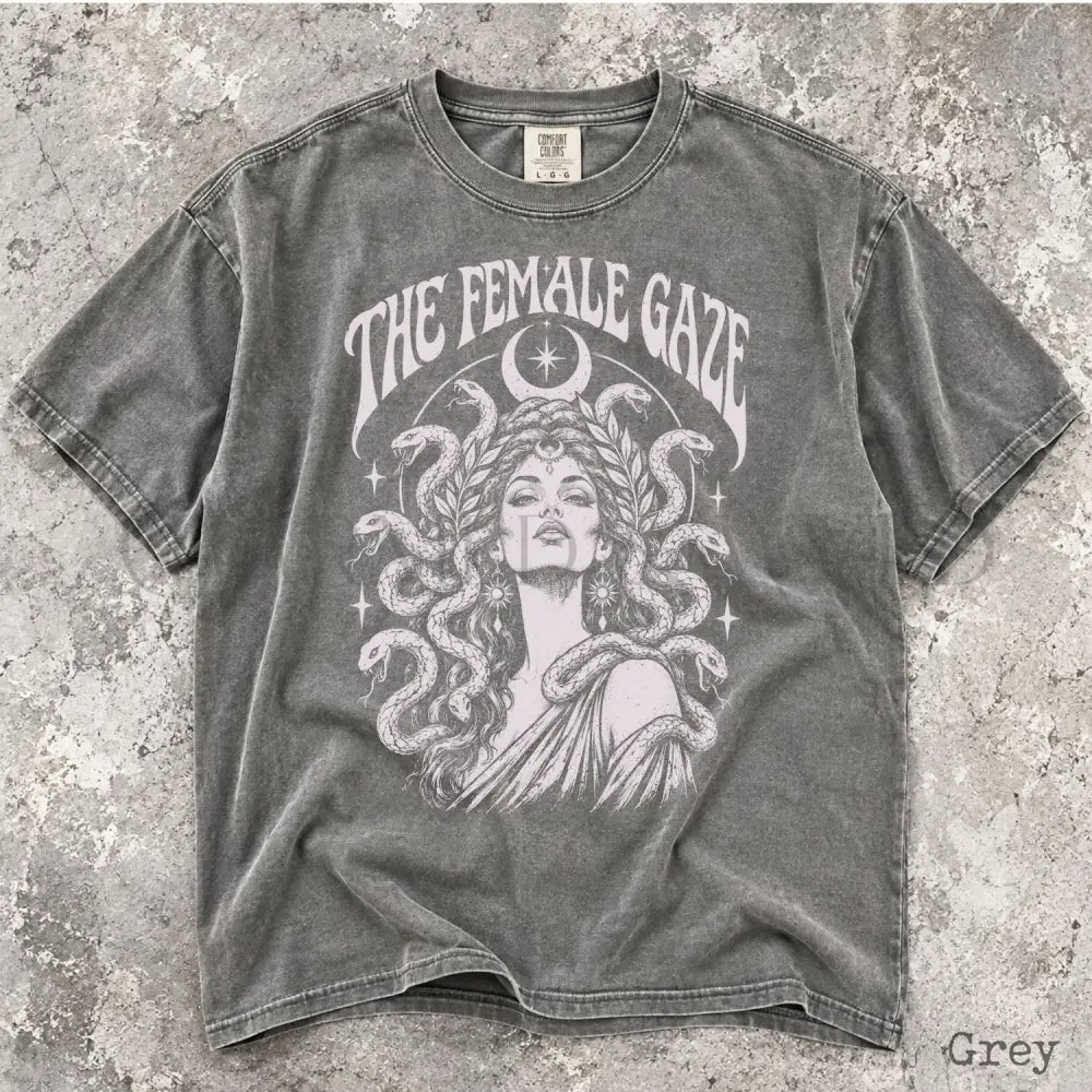 The Female Gaze Medusa Comfort Colors T-Shirt - Grey / S - T-Shirt