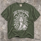 The Female Gaze Medusa Comfort Colors T-Shirt - Moss / S - T-Shirt