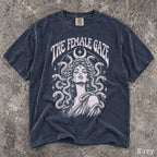 The Female Gaze Medusa Comfort Colors T-Shirt - Navy / S - T-Shirt