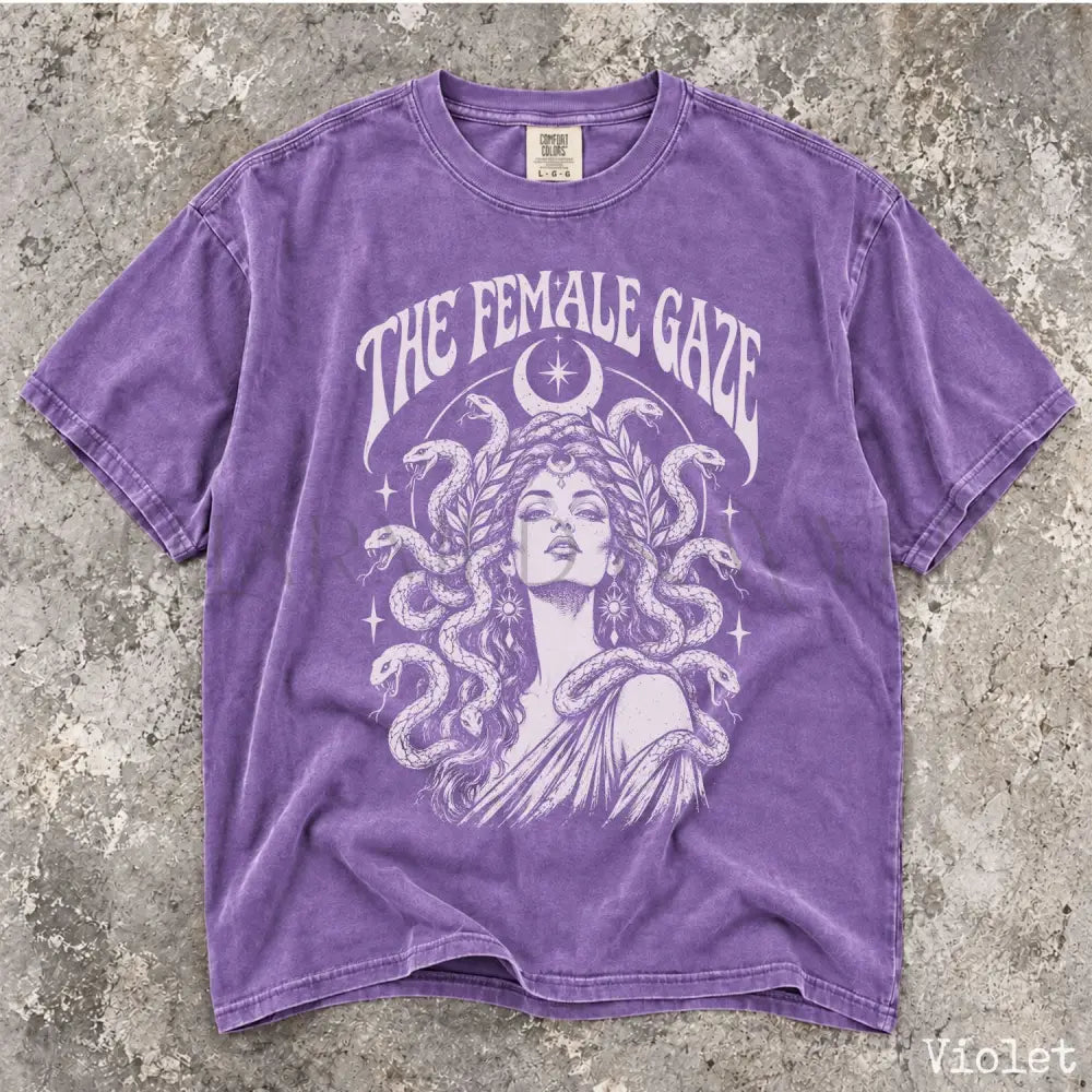 The Female Gaze Medusa Comfort Colors T-Shirt - Violet / S - T-Shirt