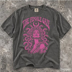 The Female Gaze Medusa Pink Comfort Colors T-Shirt - Pepper / S - T-Shirt