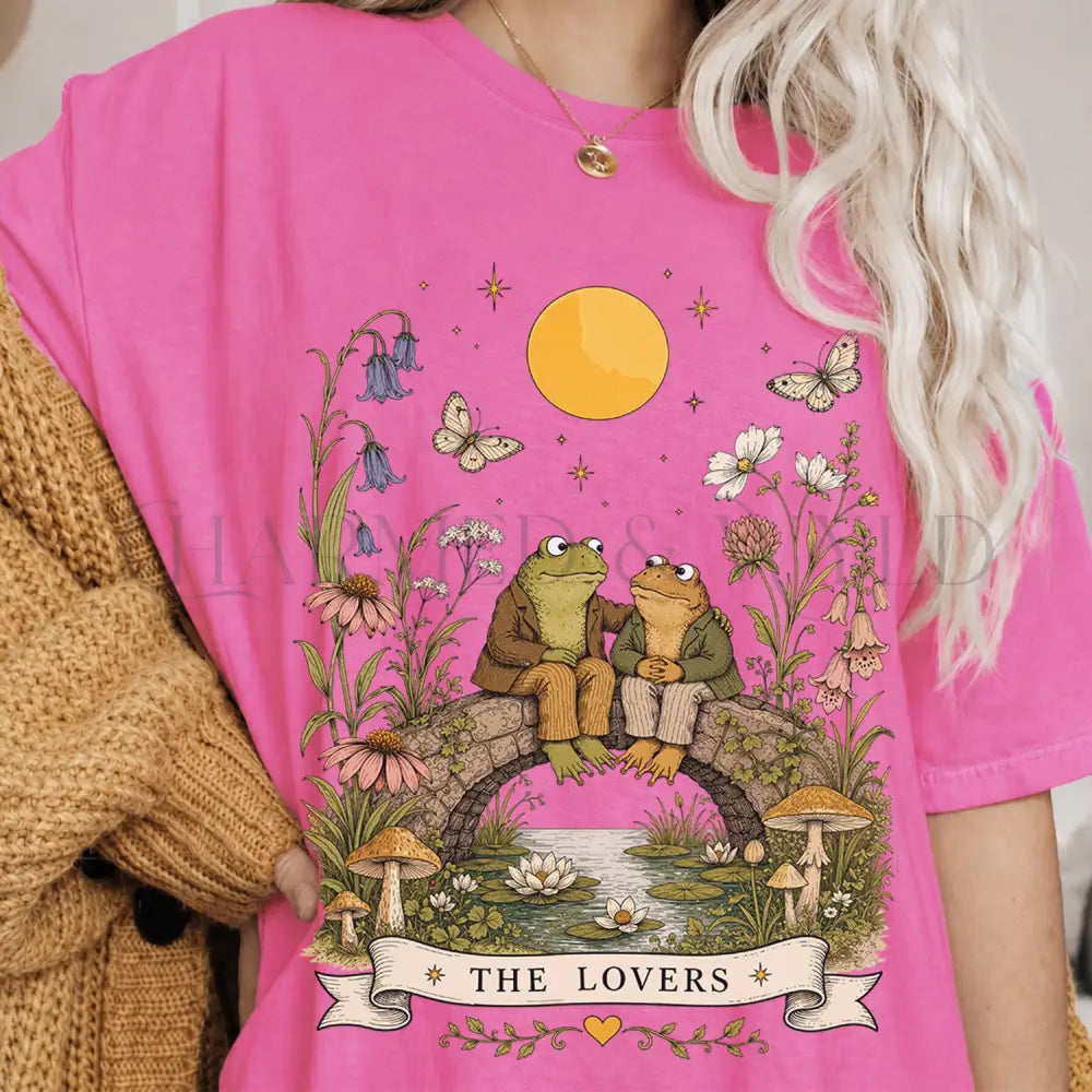 The Lovers Frog T-Shirt - Neon Pink / S - T-Shirt