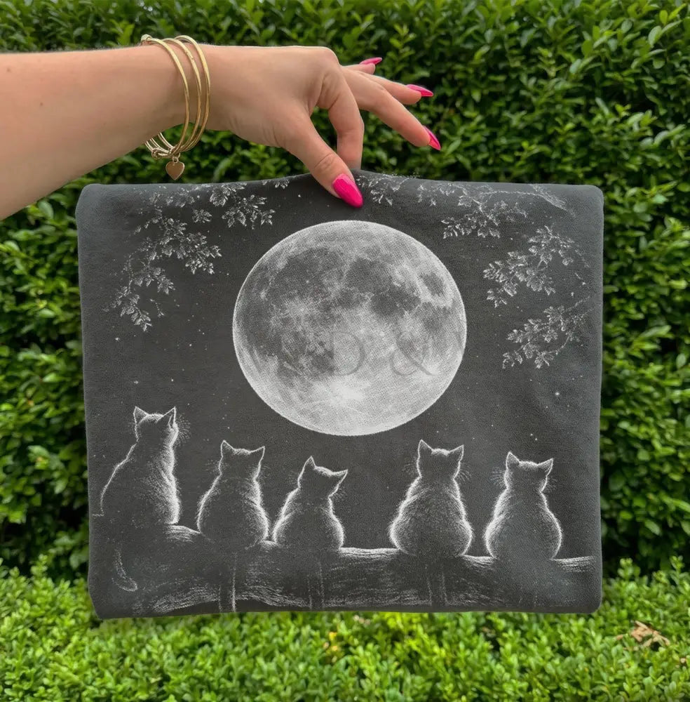 The Moon Watchers Cat T-Shirt - T-Shirt