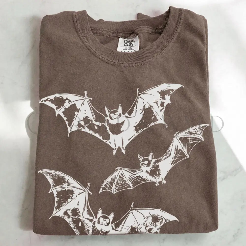 The Night Flyers Bat T-Shirt - Espresso / S - T-Shirt