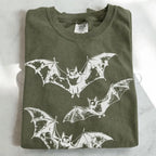 The Night Flyers Bat T-Shirt - Moss / S - T-Shirt