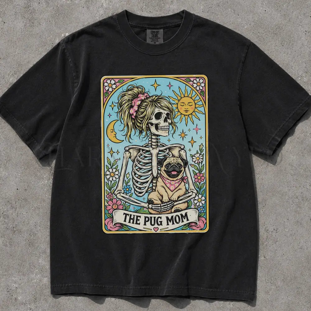 The Pug Mom Tarot Comfort Colors T-Shirt - T-Shirt