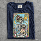 The Pug Mom Tarot Comfort Colors T-Shirt - Navy / S - T-Shirt